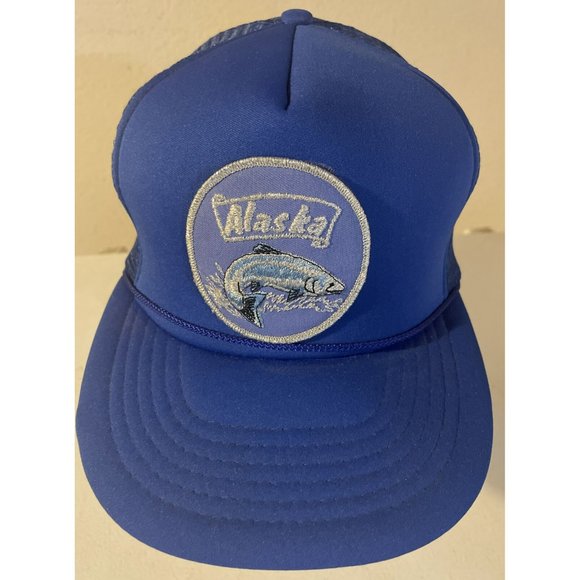 Accessories | Vintage Alaska Trucker Hat Rope Bill Blue Mesh Patch ...